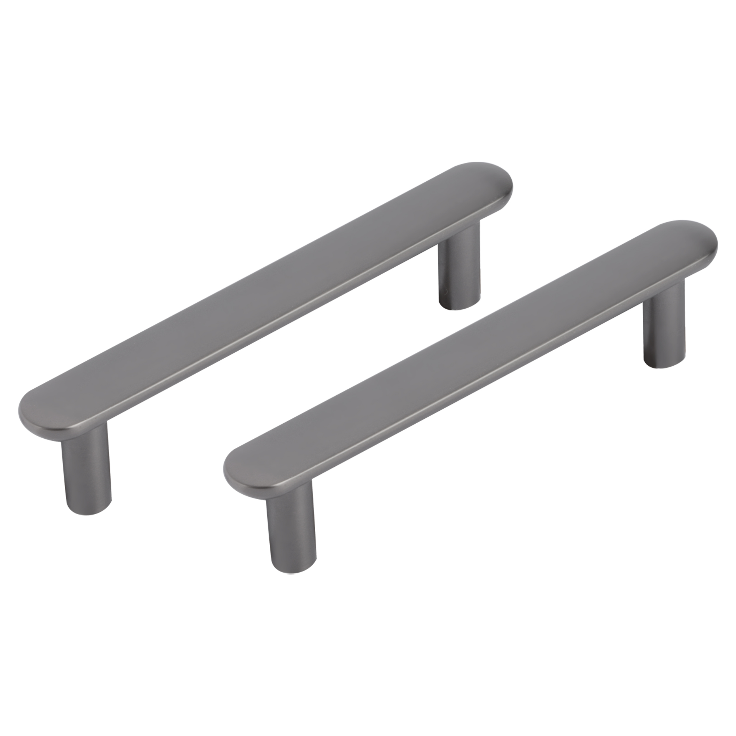 86.052.22 Differnz  meubelgreep plat - 96 mm gun metal 