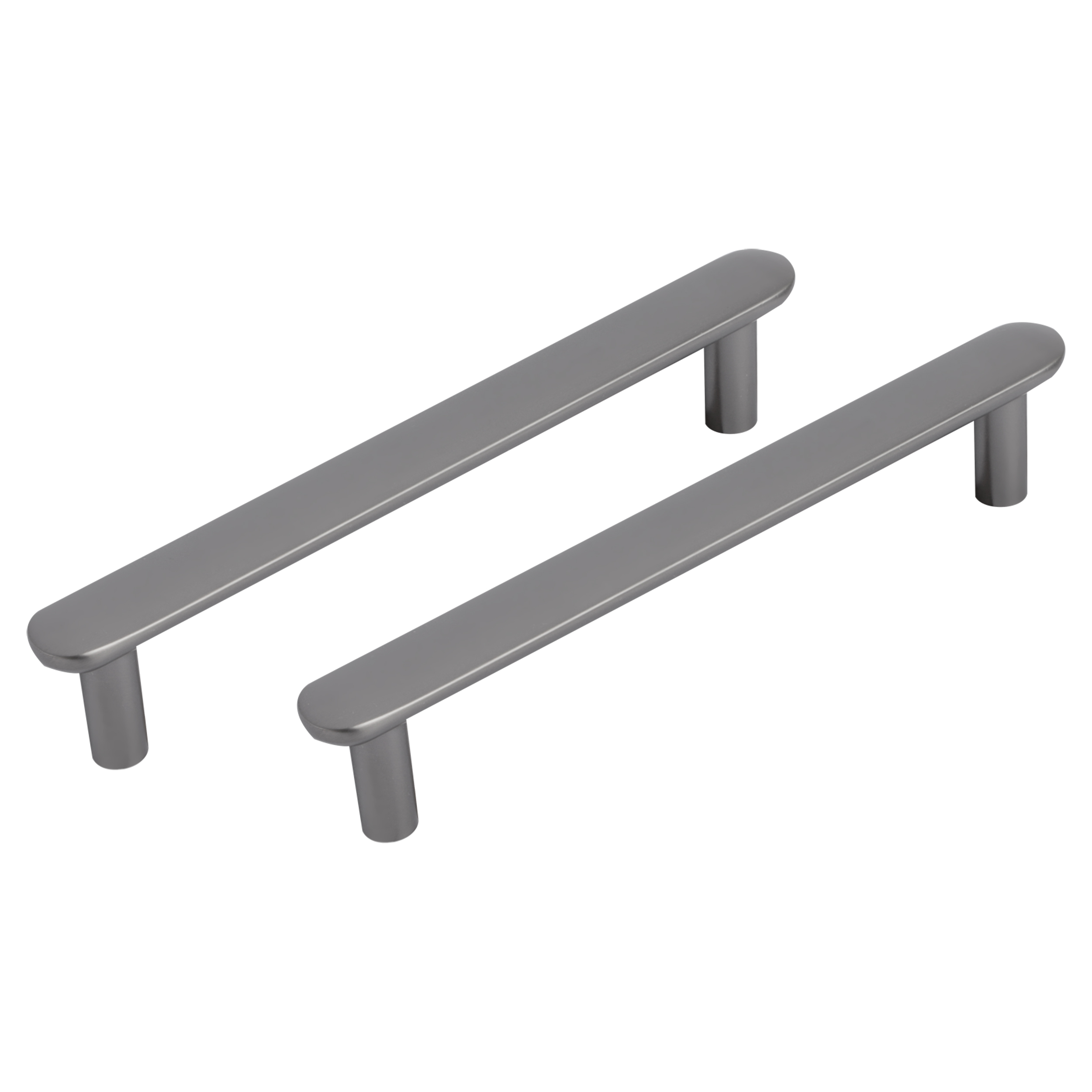 86.052.23 Differnz  meubelgreep plat - 128 mm gun metal 