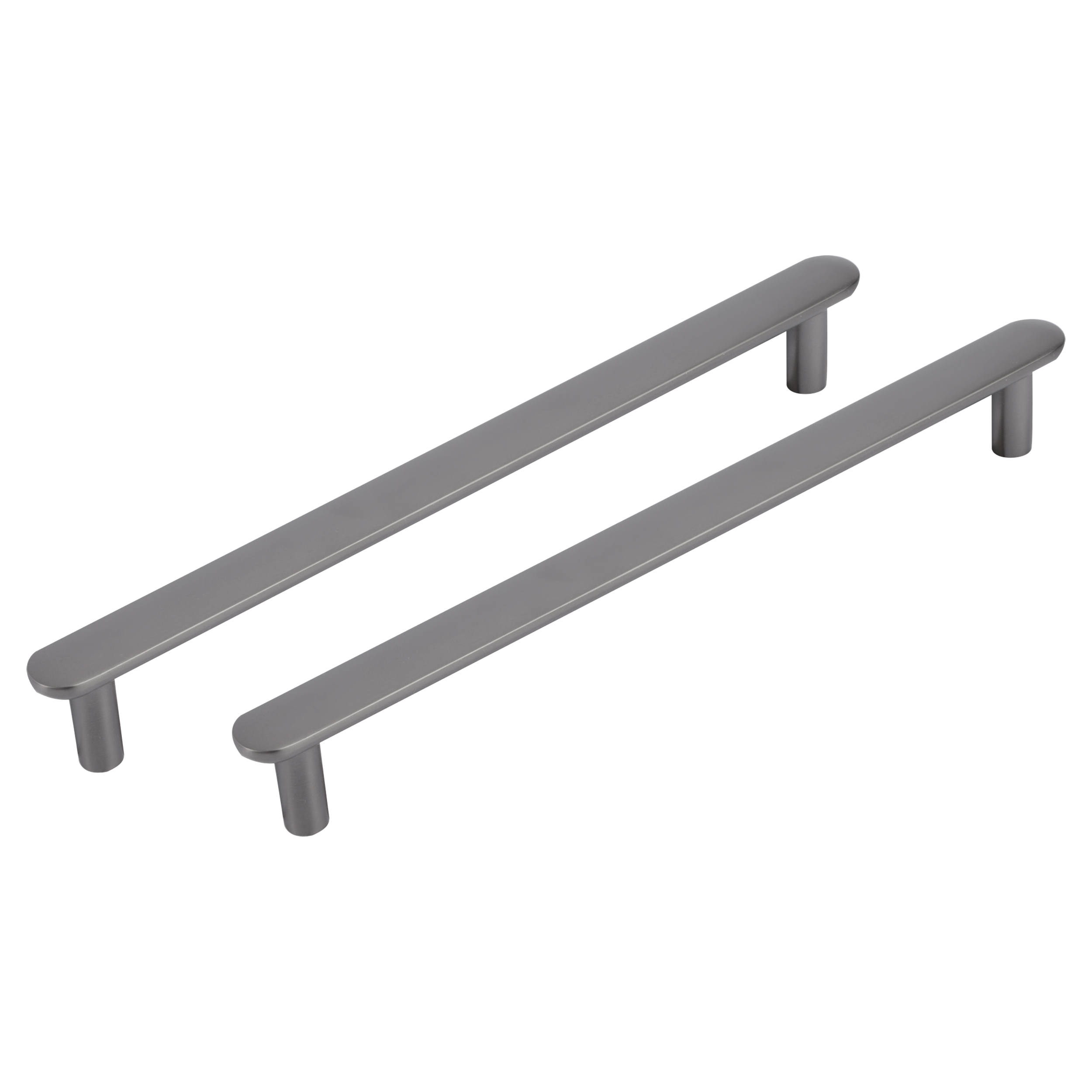 86.052.25 Differnz  meubelgreep plat - 160 mm gun metal 