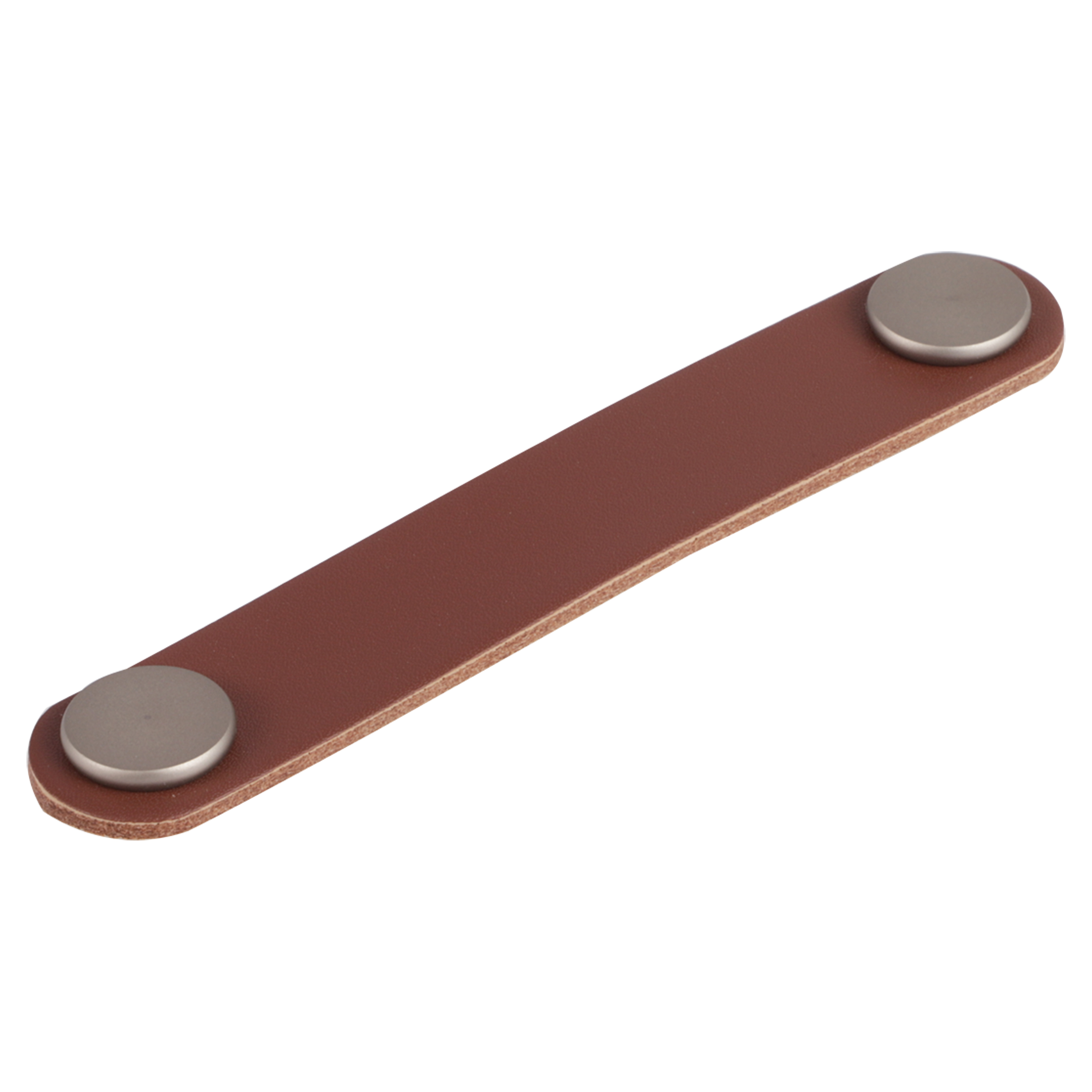 86.058.67 Differnz  meubelgreep 96 mm - leer cognac bruin 