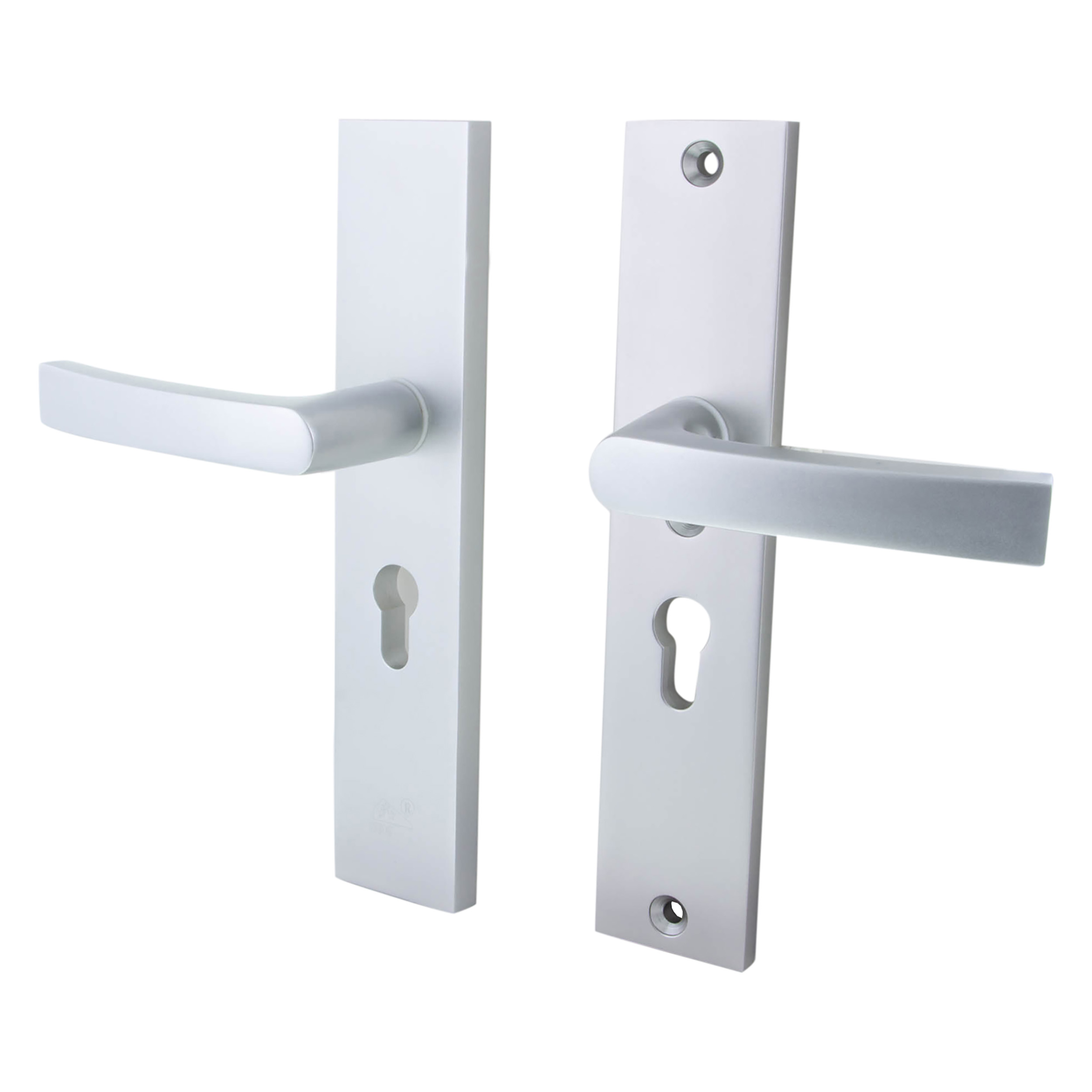 86.101.09 Starx  krukgarnituur kruk-kruk - langschild - PC55 - SKG*** aluminium F0 