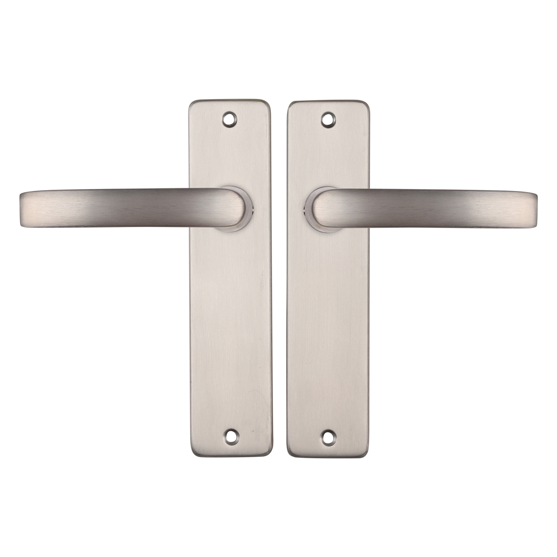 86.200.00 Starx  deurkruk blok - kortschild - blind - aluminium F9 RVS kleur 180 x 41 mm