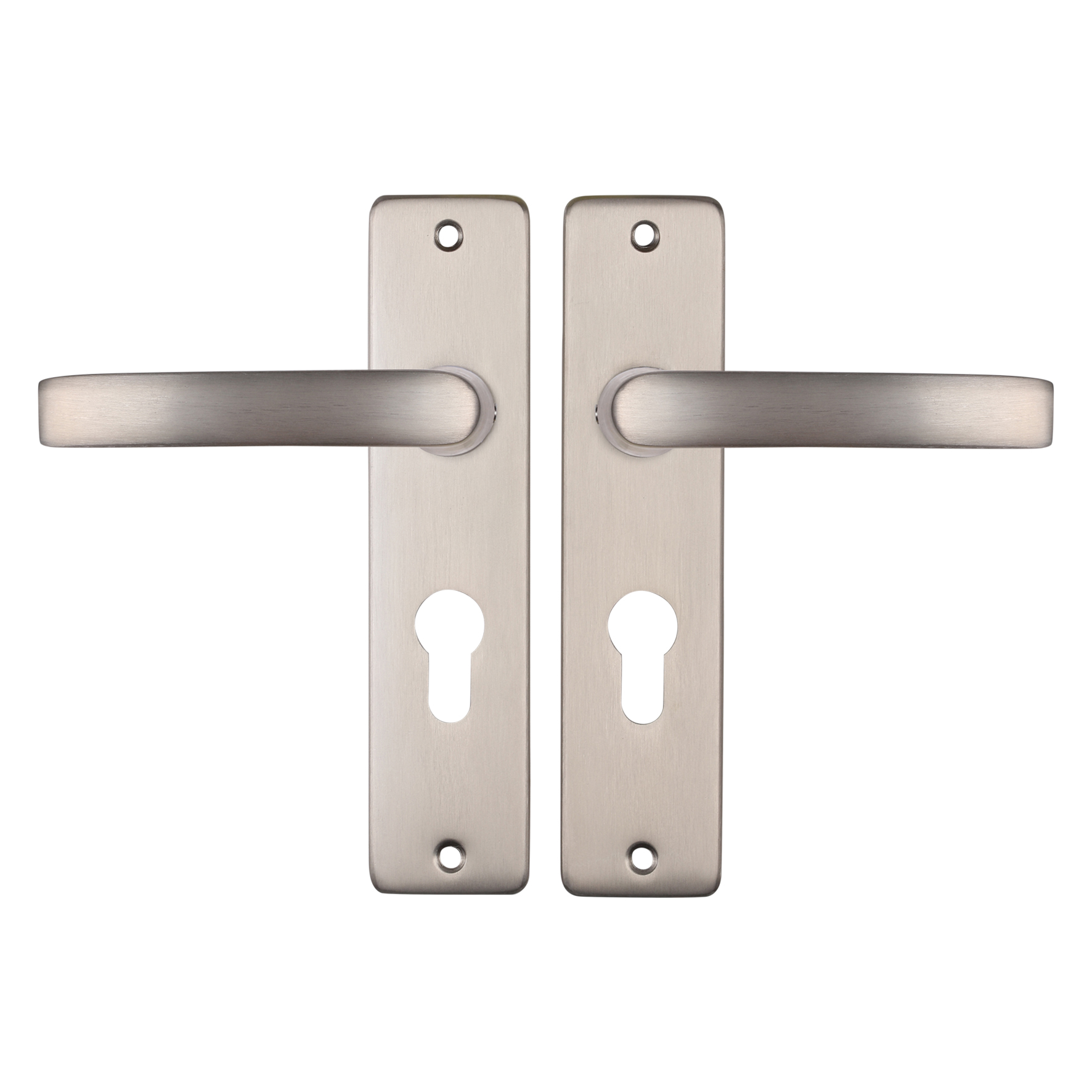86.200.03 Starx  deurkruk blok - kortschild - PC72 - aluminium F9 RVS kleur 180 x 41 mm