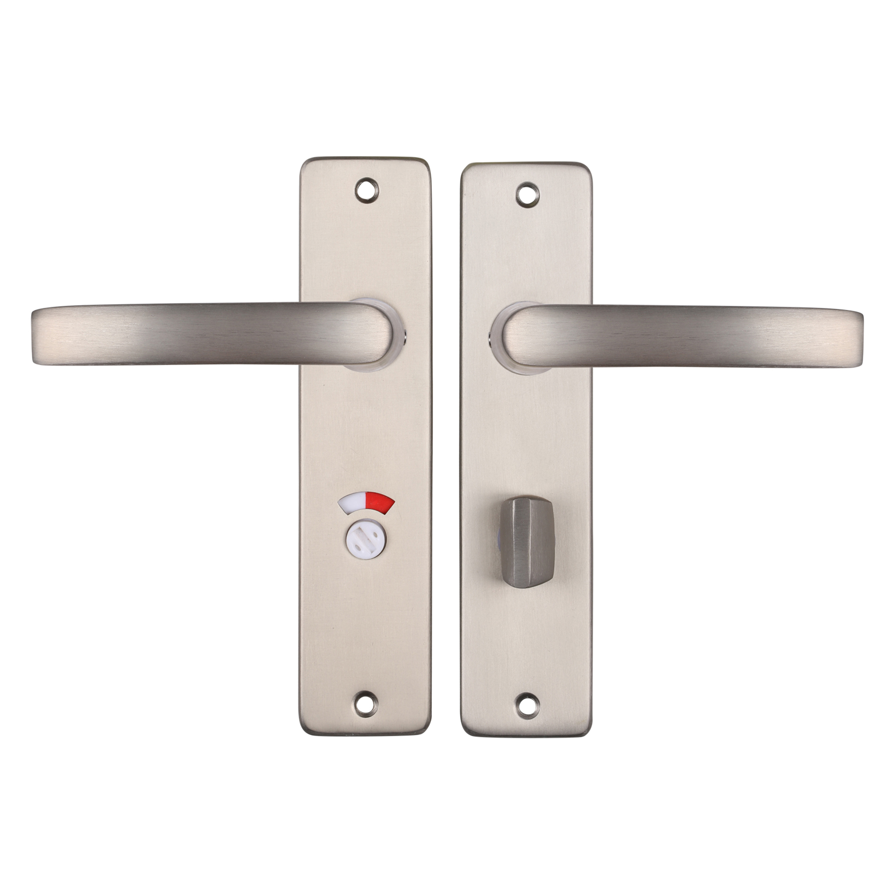 86.200.04 Starx  deurkruk blok - kortschild - WC63-8 - aluminium F9 RVS kleur 180 x 41 mm