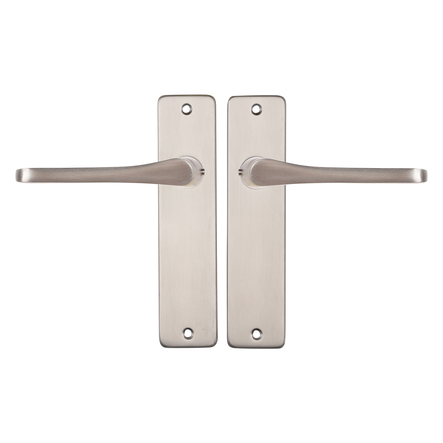 86.200.08 Starx  deurkruk vlinder - kortschild - blind - aluminium F9 RVS kleur 180 x 41 mm