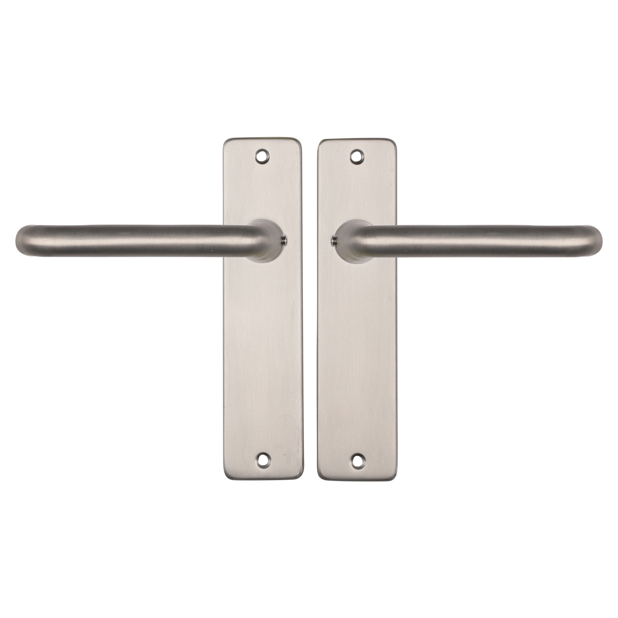 86.200.24 Starx  deurkruk coupe - kortschild - blind - aluminium F9 RVS kleur 180 x 41 mm