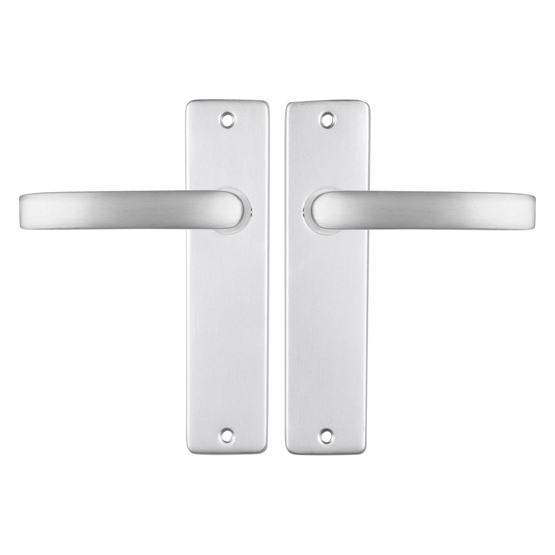 86.200.64 Starx  deurkruk  blok - kortschild - blind aluminium F1 180 x 41 mm