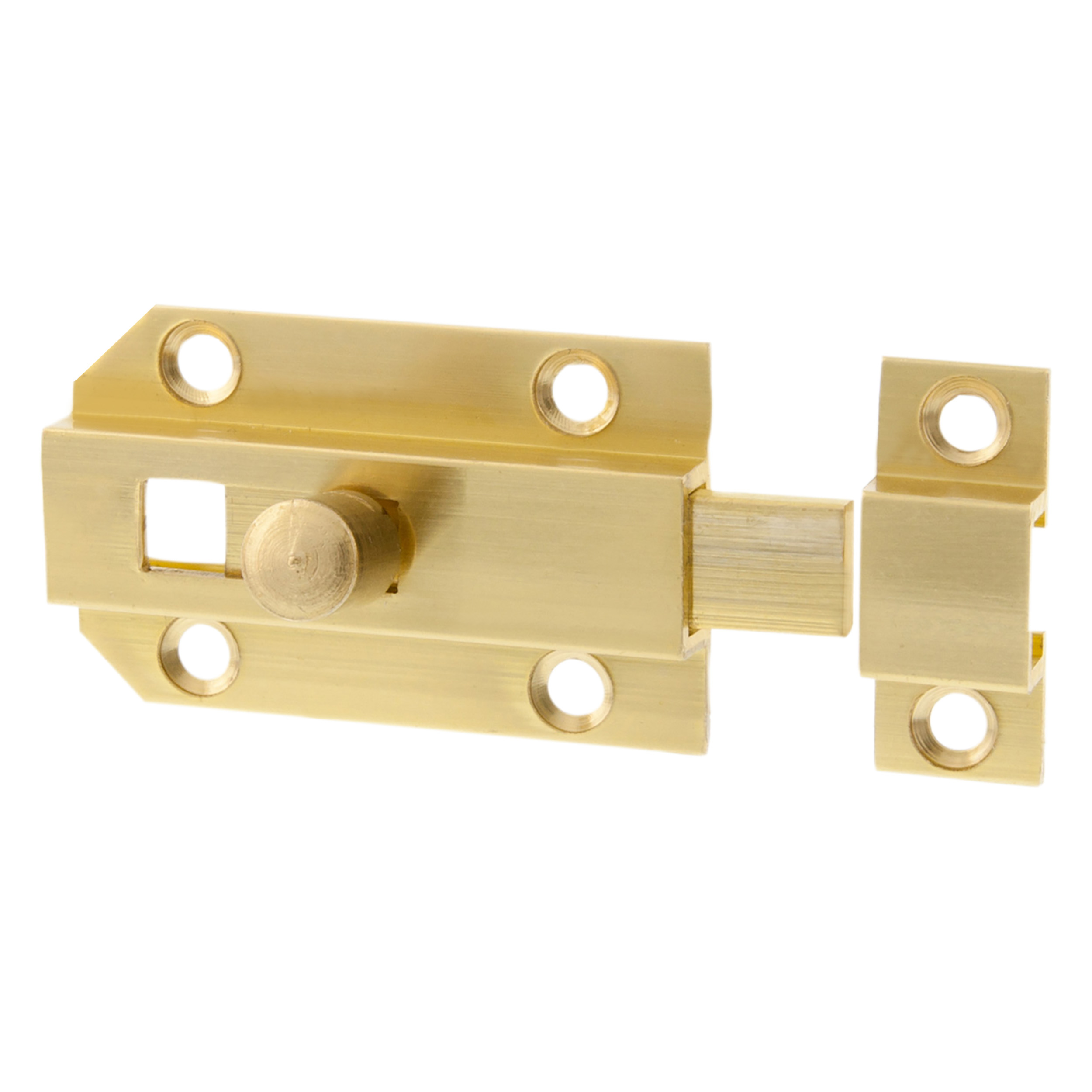 87.602.52 Starx  profielschuif met gedraaide knop en lus - vlak - messing  40 mm