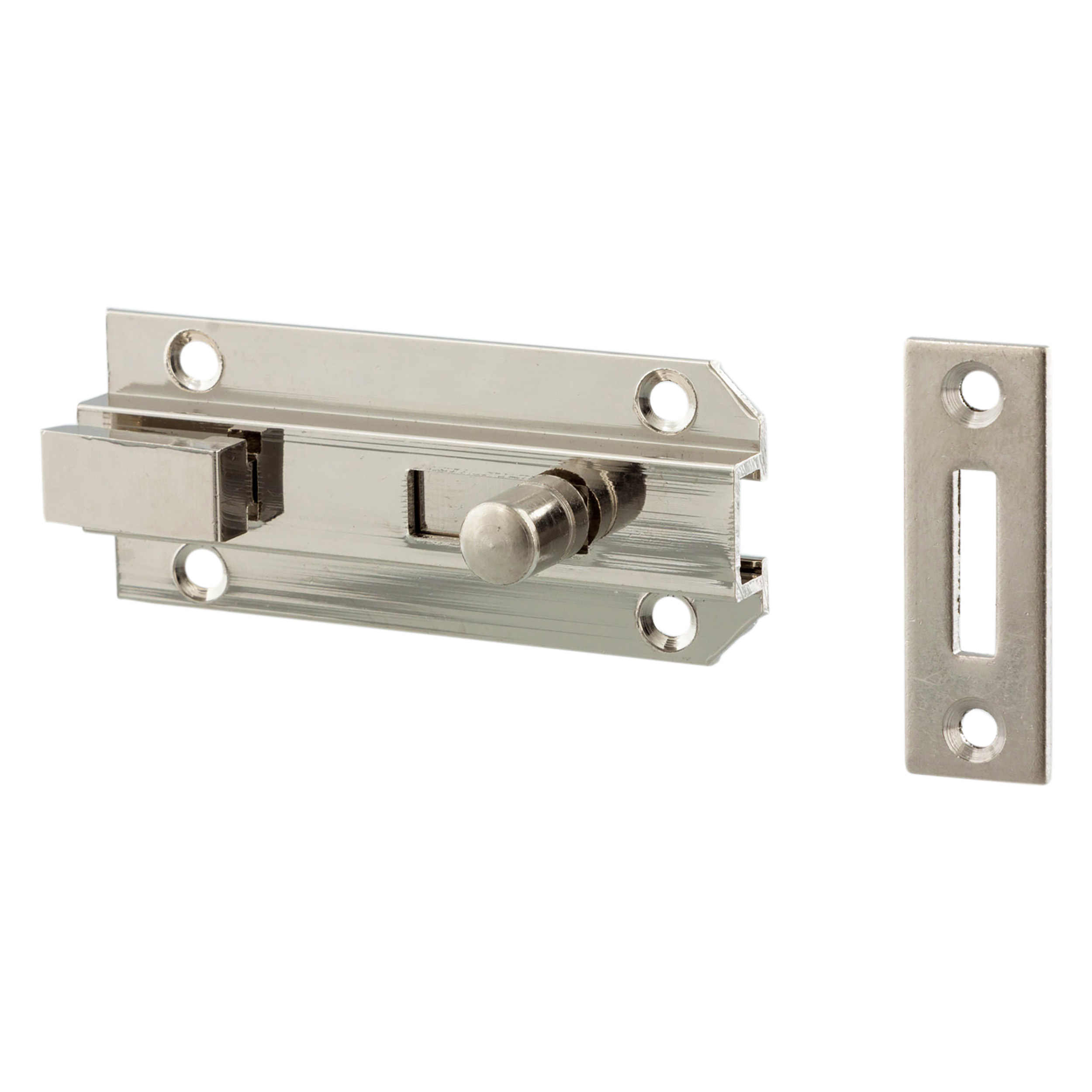 87.602.55 Starx  profielschuif met bocht en sluitplaat - vernikkeld  60 mm