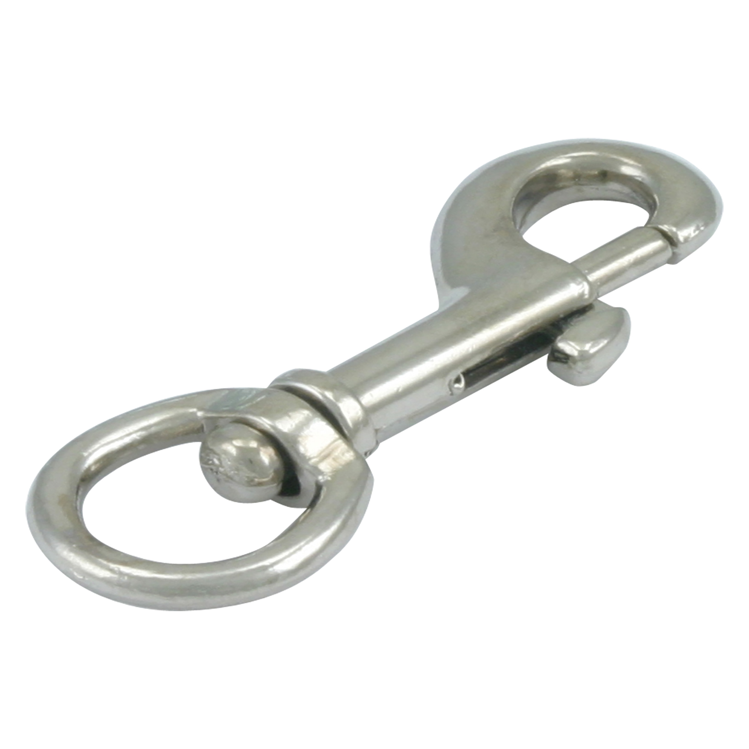87.604.74 Starx  musketonhaak met draaibare ring - gegoten vernikkeld  20 mm